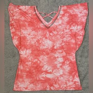 Cute Pink Tie Dye top, Size Small